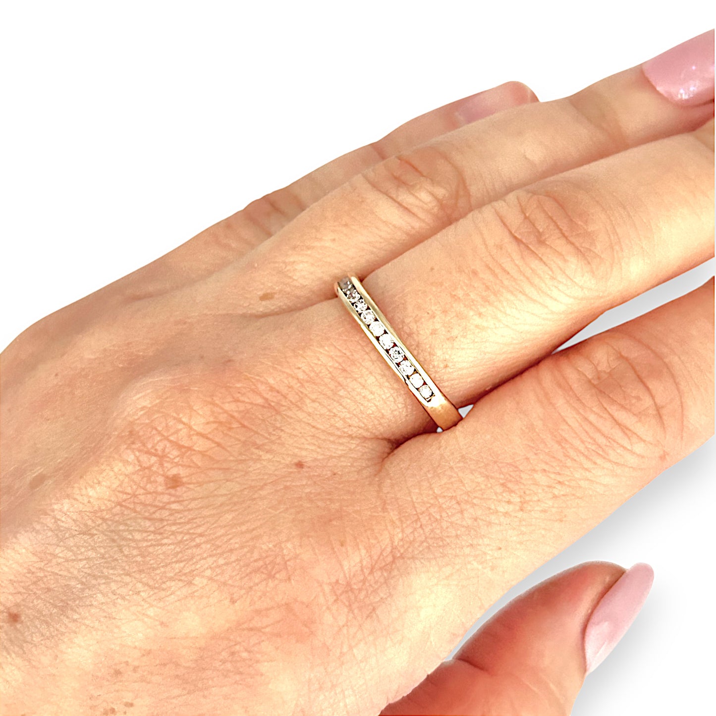GOLD DEAL | 14ct (14K) Gold Michael Hill Diamond 0.34ct Band Size O