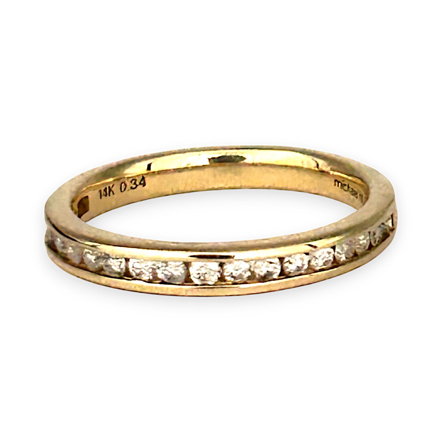 GOLD DEAL | 14ct (14K) Gold Michael Hill Diamond 0.34ct Band Size O