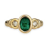 GOLD DEAL | 9kt Gold Emerald Dawn Trilogy Ring