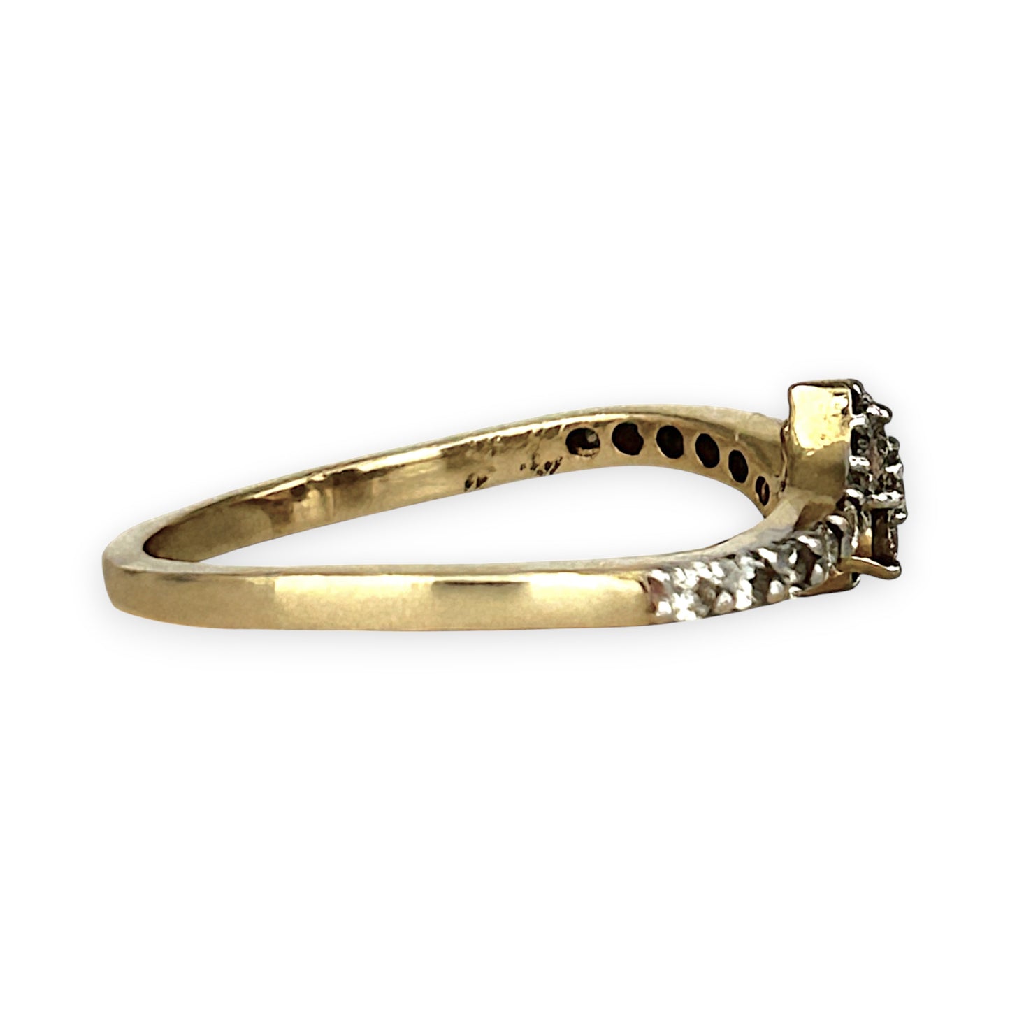 GOLD DEAL | 14ct (14K) Gold Cluster Blossom Diamond Ring N1/2