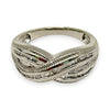 NZGD | 9ct White Gold Frosted Diamond Weave Ring Valuation $2,300