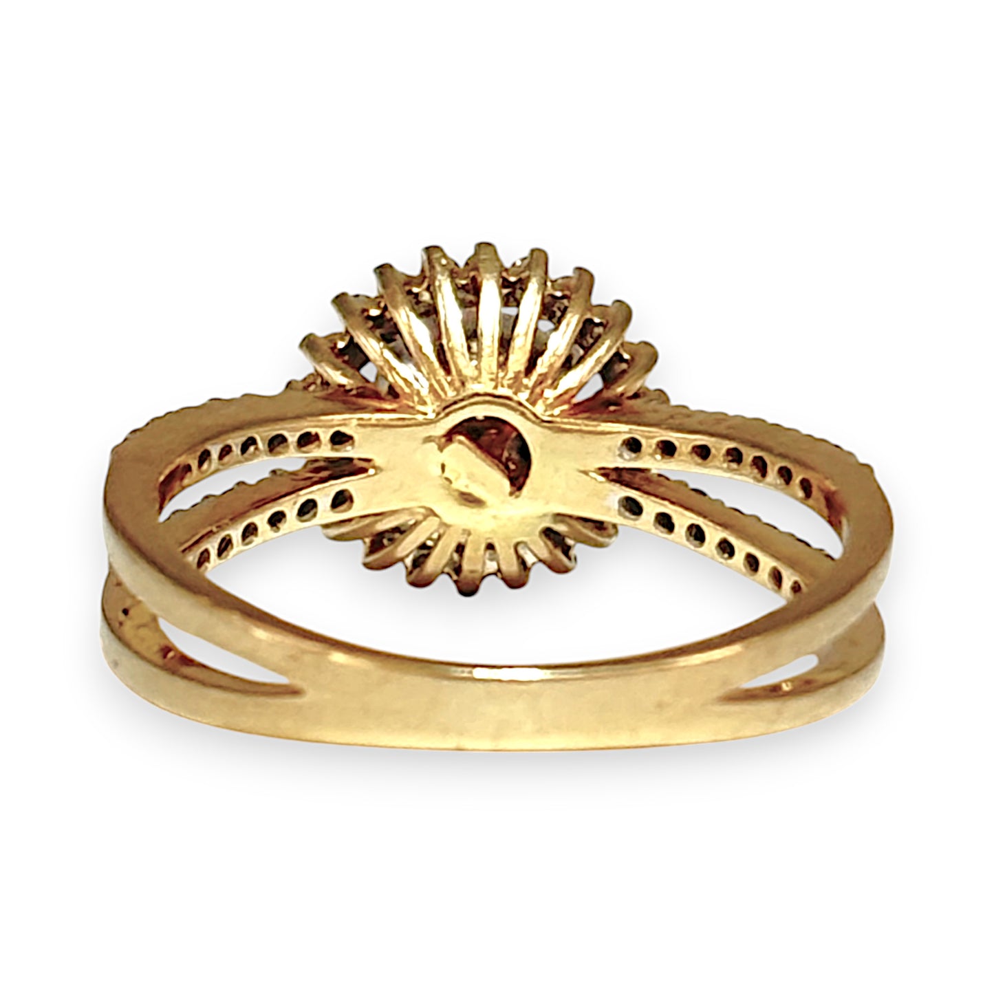 GOLD DEAL | 14ct (14K) Gold Halo Design Cluster Diamond Ring Valuation $2,900