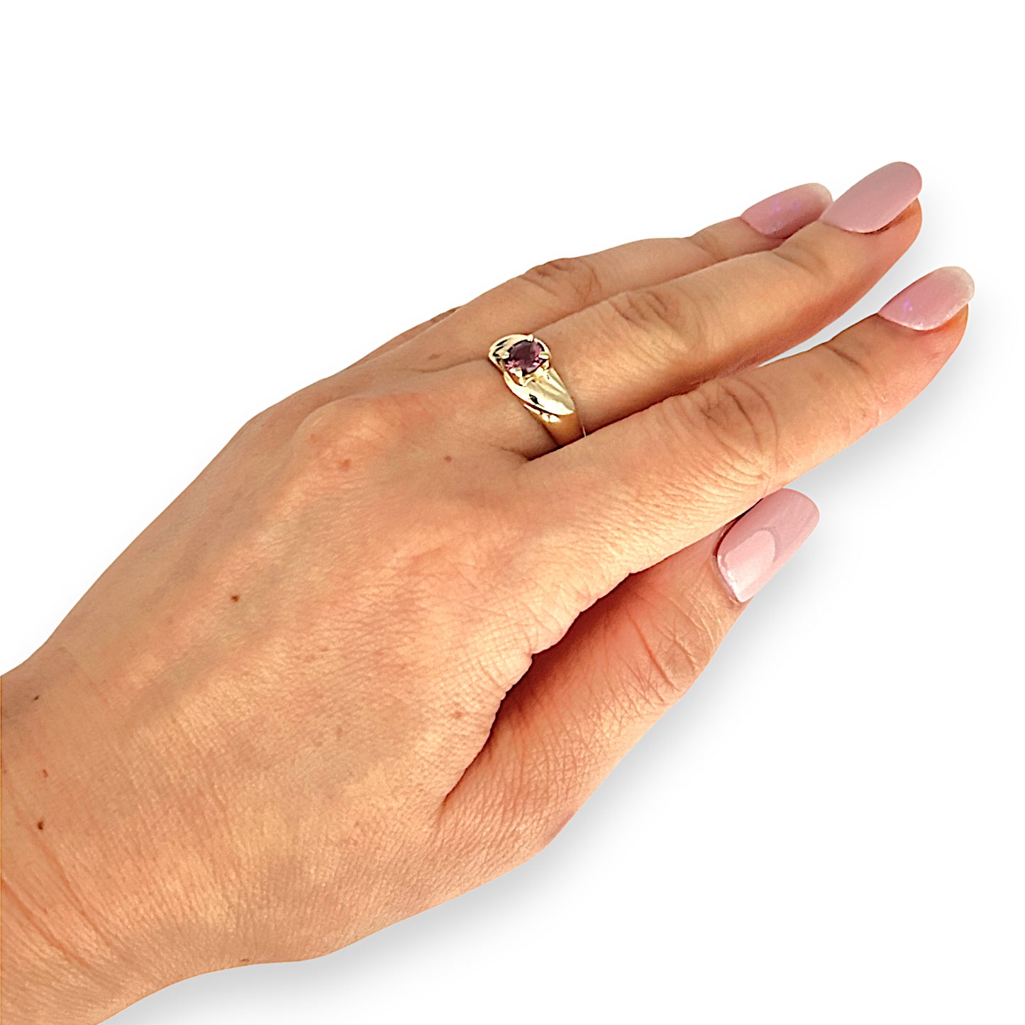 GOLD DEAL | 14K Gold Dress Amethyst Ring Size N