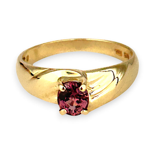 GOLD DEAL | 14K Gold Dress Amethyst Ring Size N