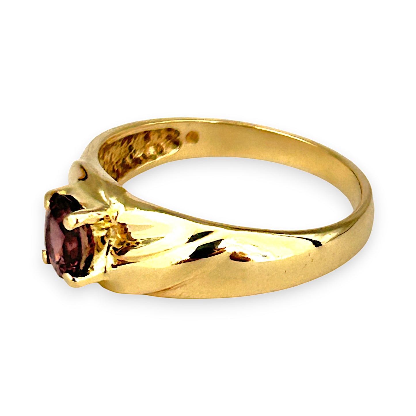 GOLD DEAL | 14K Gold Dress Amethyst Ring Size N