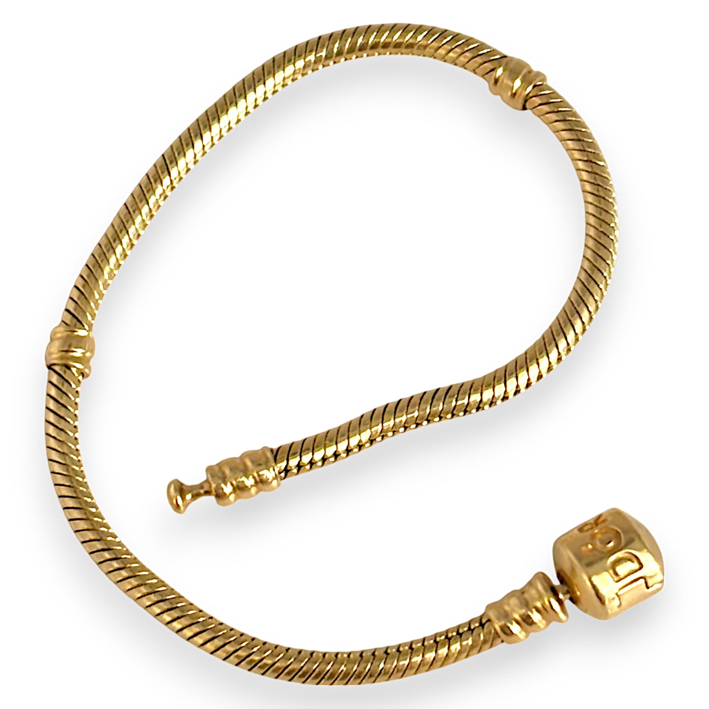 GOLD DEAL | 14ct (14K) Gold 17.08g Pandora Moments Bracelet Length 19cm