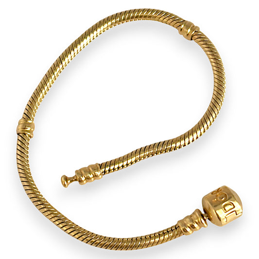 GOLD DEAL | 14ct (14K) Gold 17.08g Pandora Moments Bracelet Length 19cm