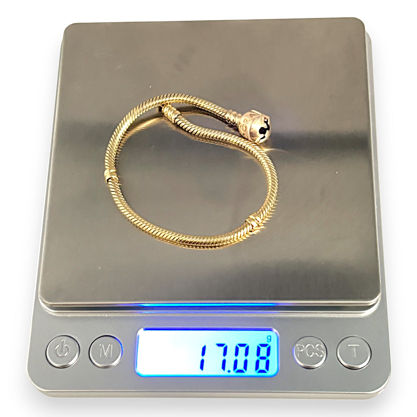 GOLD DEAL | 14ct (14K) Gold 17.08g Pandora Moments Bracelet Length 19cm
