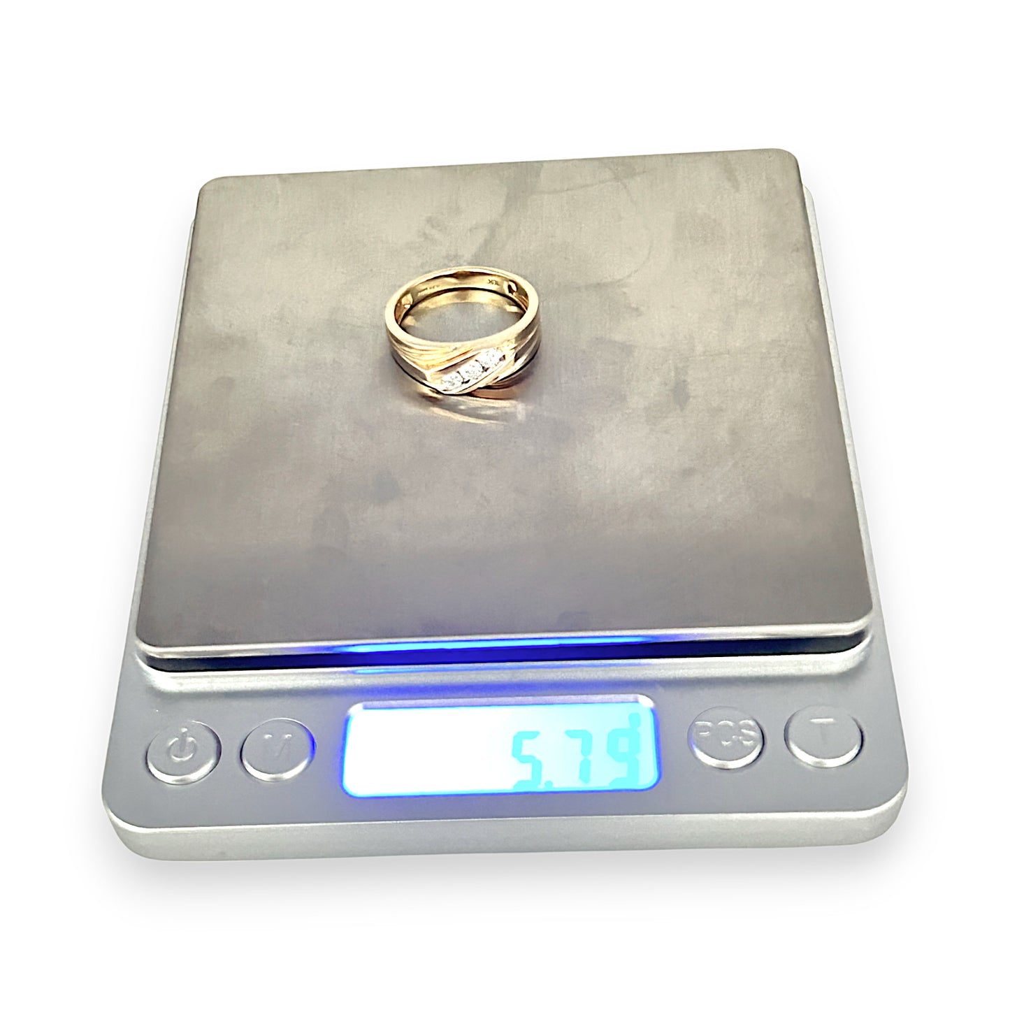 10K Gold MHJ Diamond Ring Size U1/2. R # 236