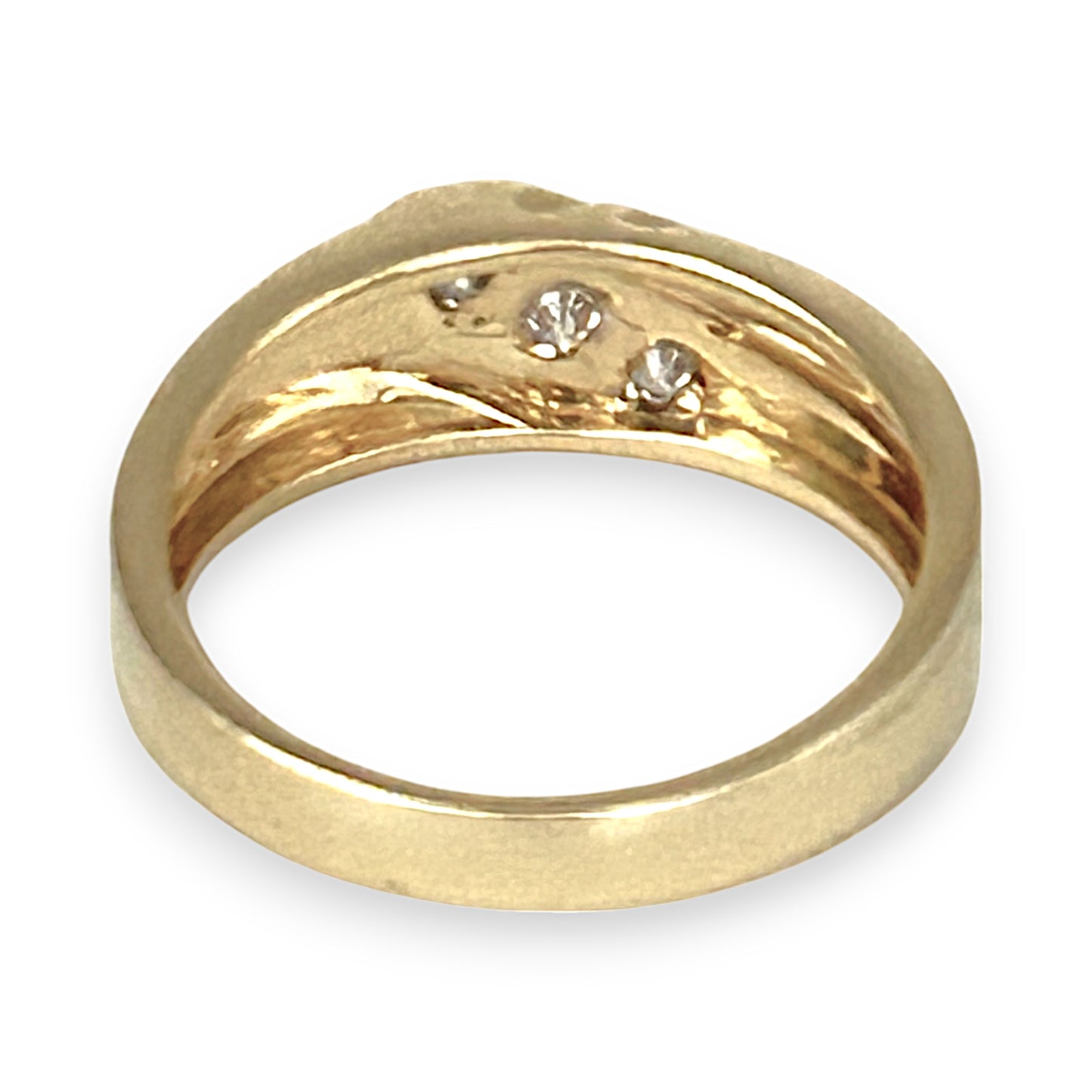 10K Gold MHJ Diamond Ring Size U1/2. R # 236