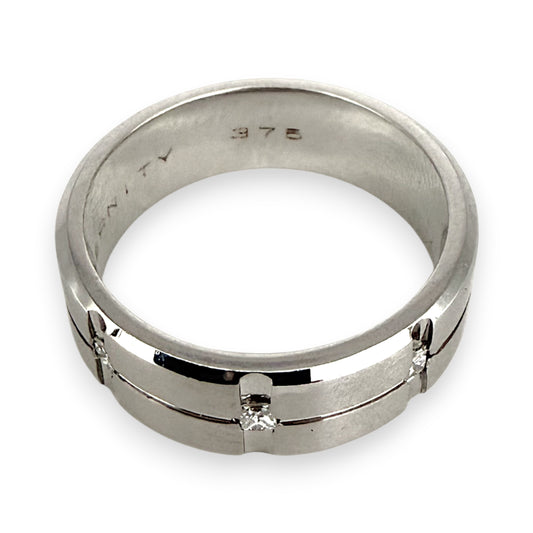 NZGD | 9ct White Gold Celestial Path Diamond Ring Size S