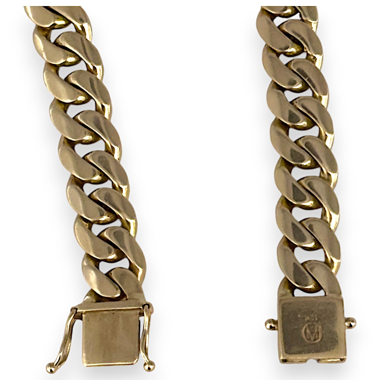 10ct Gold Heavy Weight Curb Link Bracelet Length 23cm Valuation $18,500 R # 242
