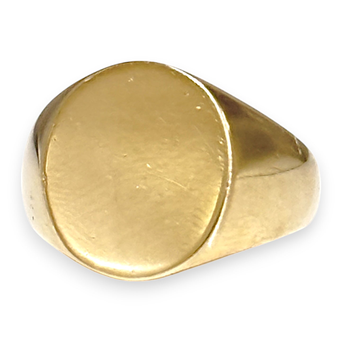 GOLD DEAL | 10ct (10K) Gold Michael Hill Plain Oval Signet Ring Size V