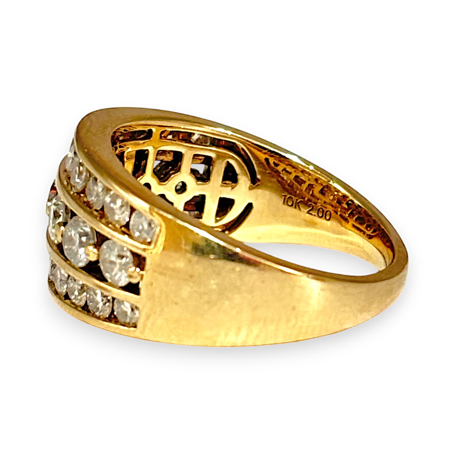 FLASH SALE | 10K Gold Michael Hill 1.99ct Diamond Set Ring Size R1/2. R # 245