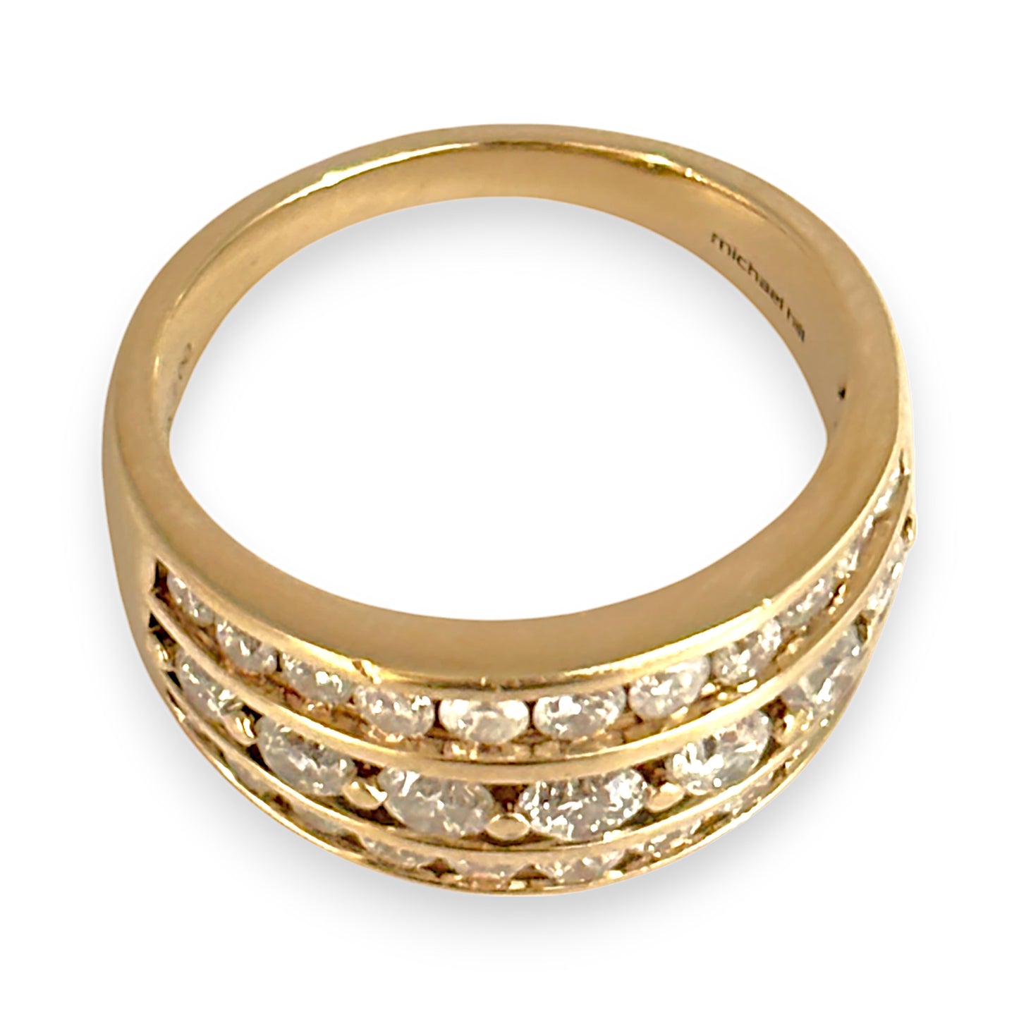 FLASH SALE | 10K Gold Michael Hill 1.99ct Diamond Set Ring Size R1/2. R # 245