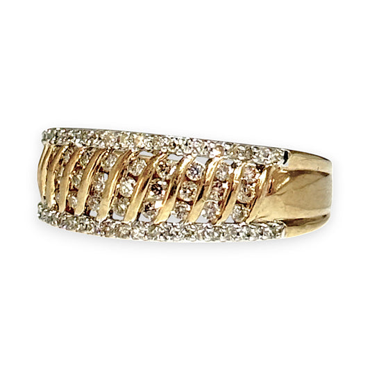 GOLD DEAL | 10ct (10K) Gold Diamond 0.52ct MHJ Ring. Valuation $2,500