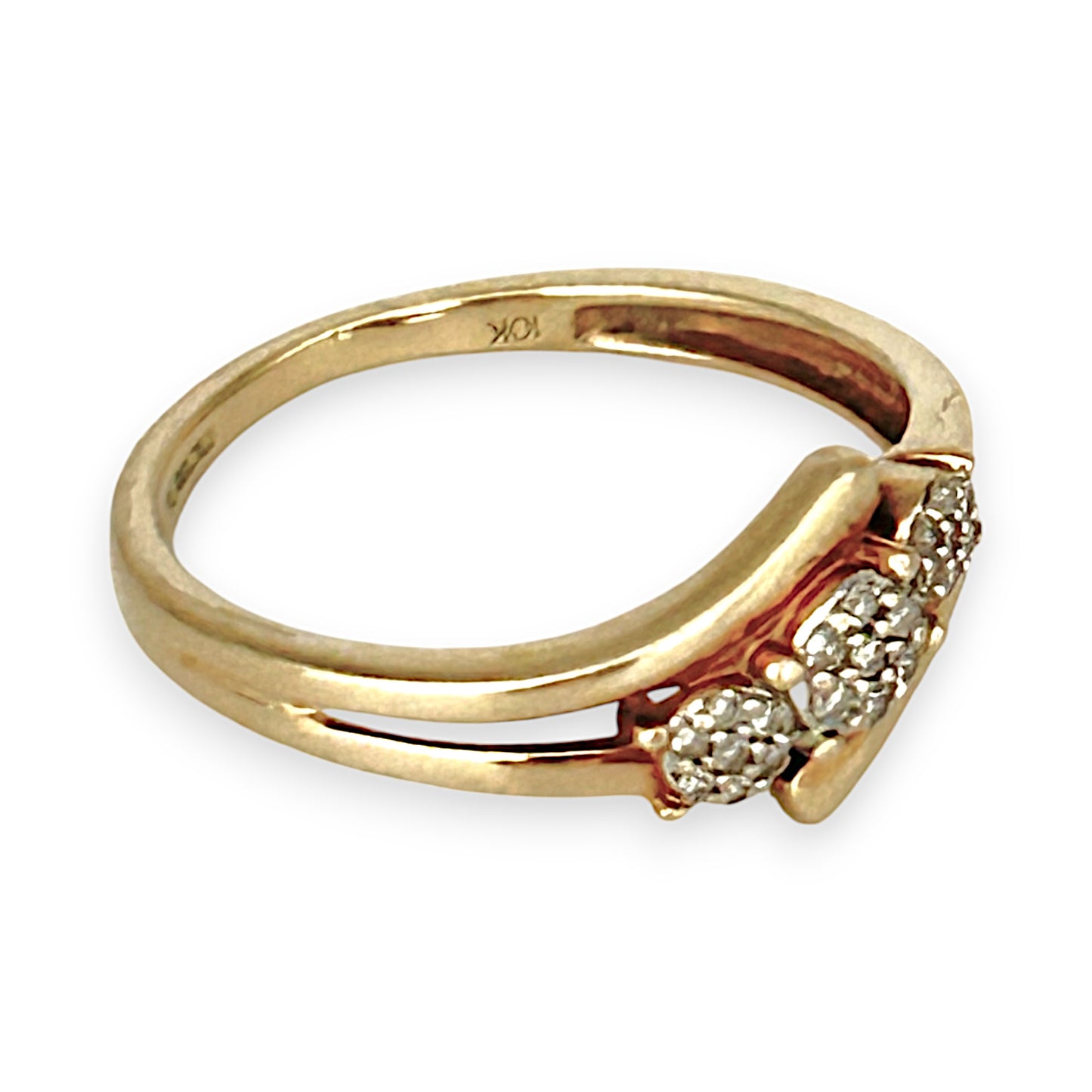 10K Gold Michael Hill Diamonds Ring Size N. R # 248