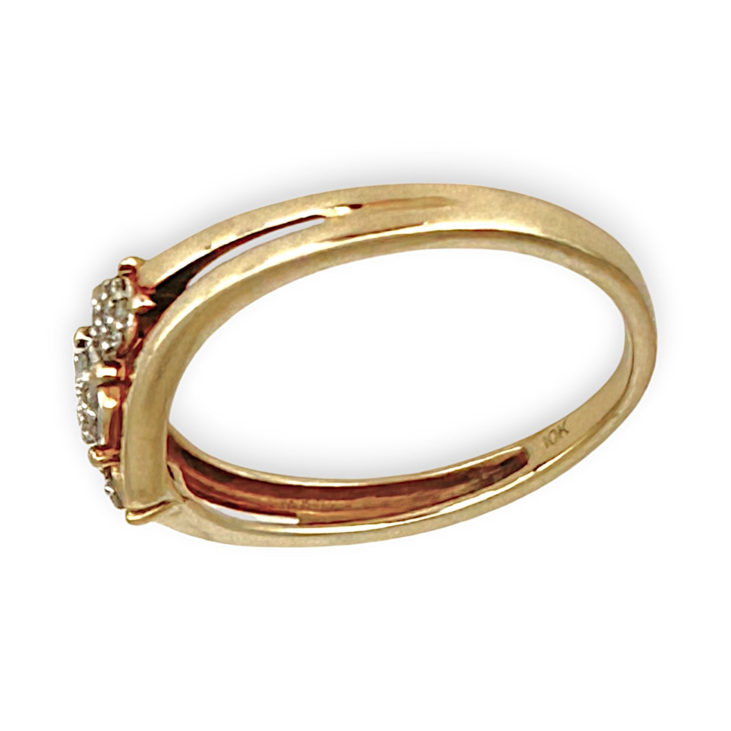 10K Gold Michael Hill Diamonds Ring Size N. R # 248