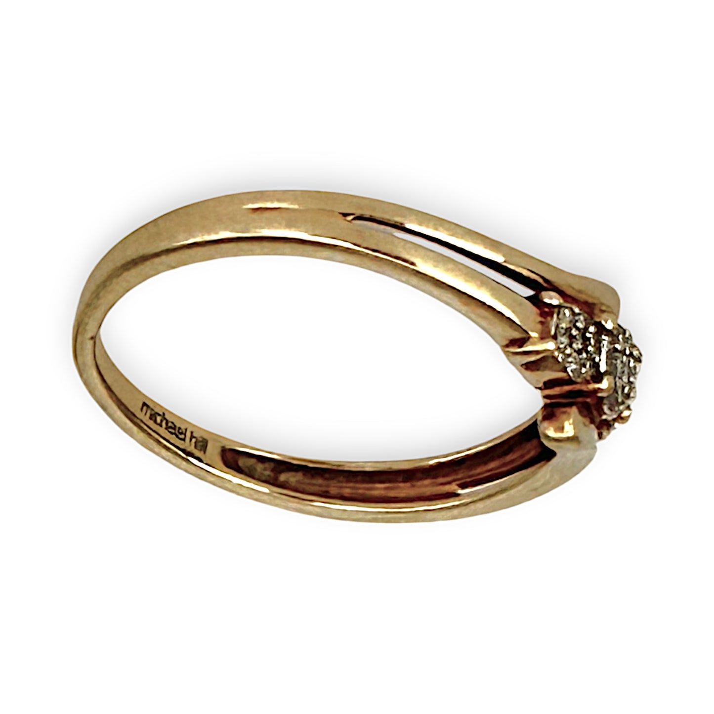 10K Gold Michael Hill Diamonds Ring Size N. R # 248