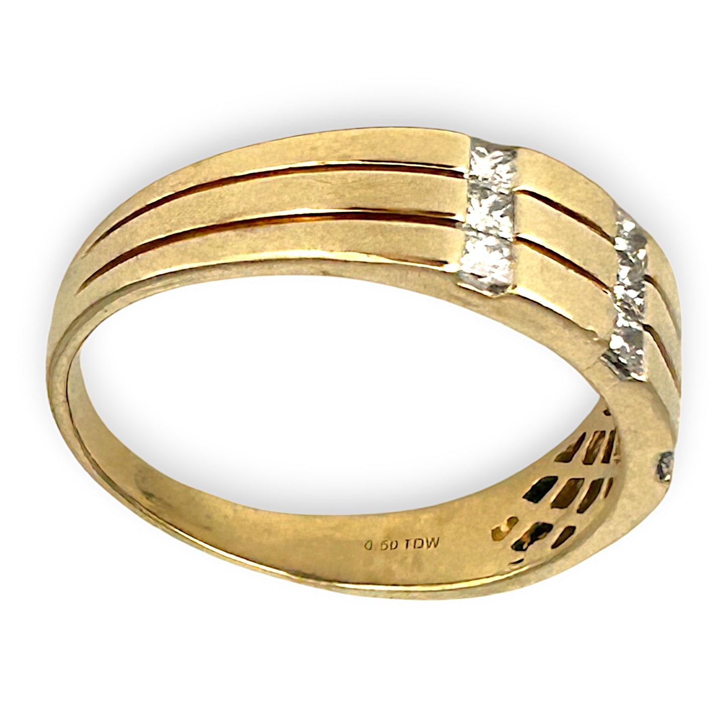 GOLD DEAL | 10ct (10K) Gold Michael Hill Diamonds 0.54ct Ring Size Y