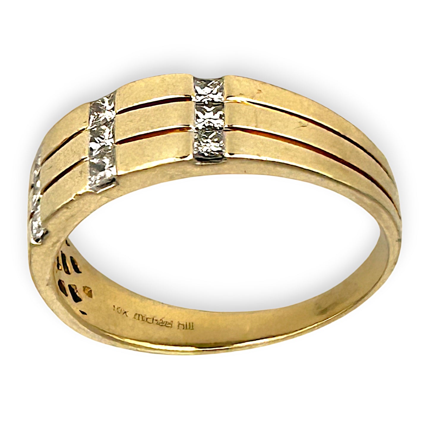 GOLD DEAL | 10ct (10K) Gold Michael Hill Diamonds 0.54ct Ring Size Y