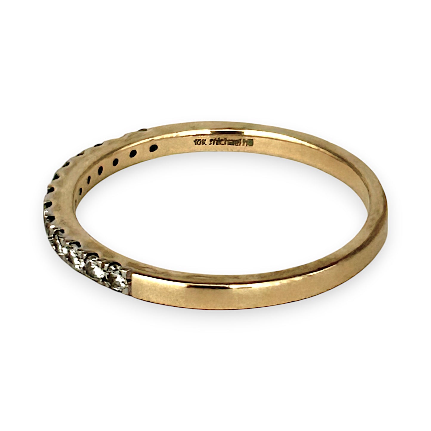10K Gold Michael Hill Diamond 0.26ct Band Size S. R # 250
