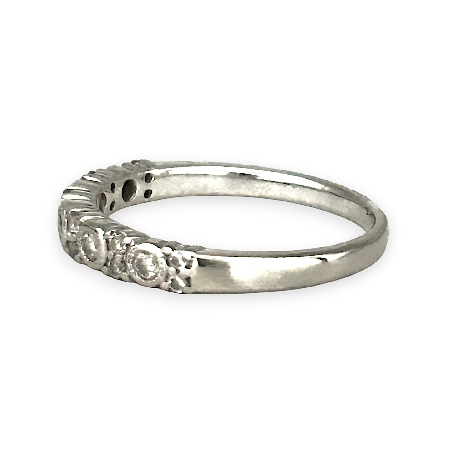 GOLD DEAL | 10ct (10K) White Gold MHJ Diamond Ring Size P