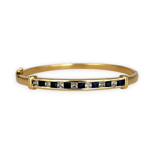 GOLD DEAL | 9kt Gold Midnight Harmony Bangle 59.1mm