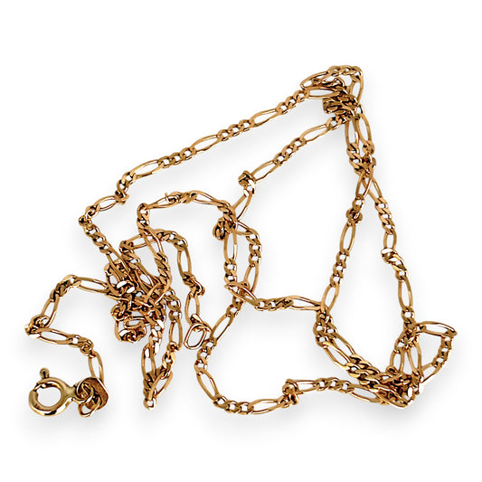 GOLD DEAL | 9ct Gold Whisperlink Light Figaro Chain-Refurbished