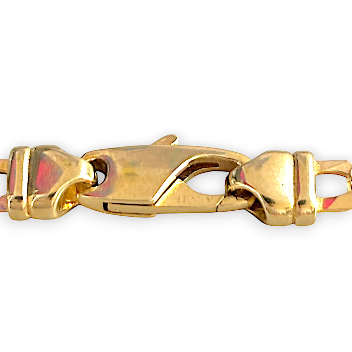 9ct Gold Curb Link Chain 50cm long 5.2mm wide. R # 257
