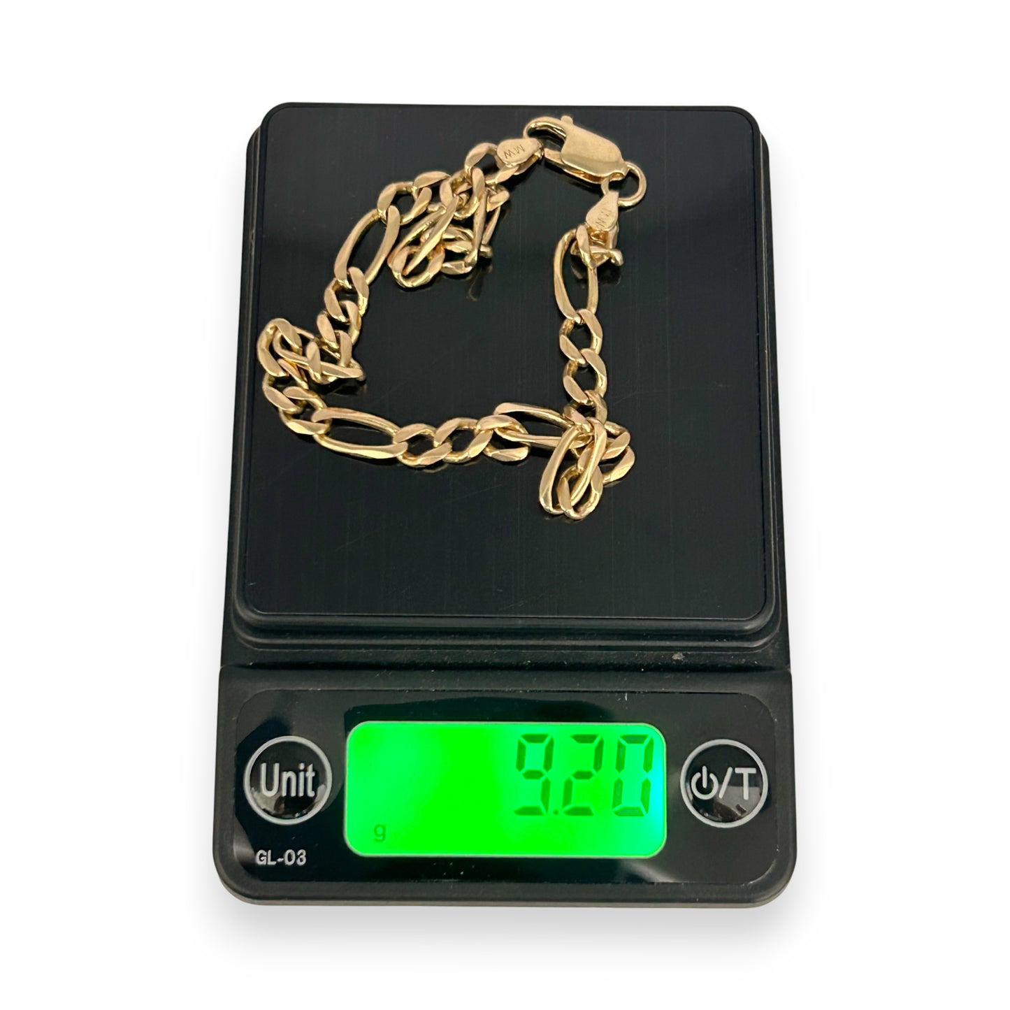 NZGD | 9ct Gold Dominus Figaro Chain Bracelet-Refurbished