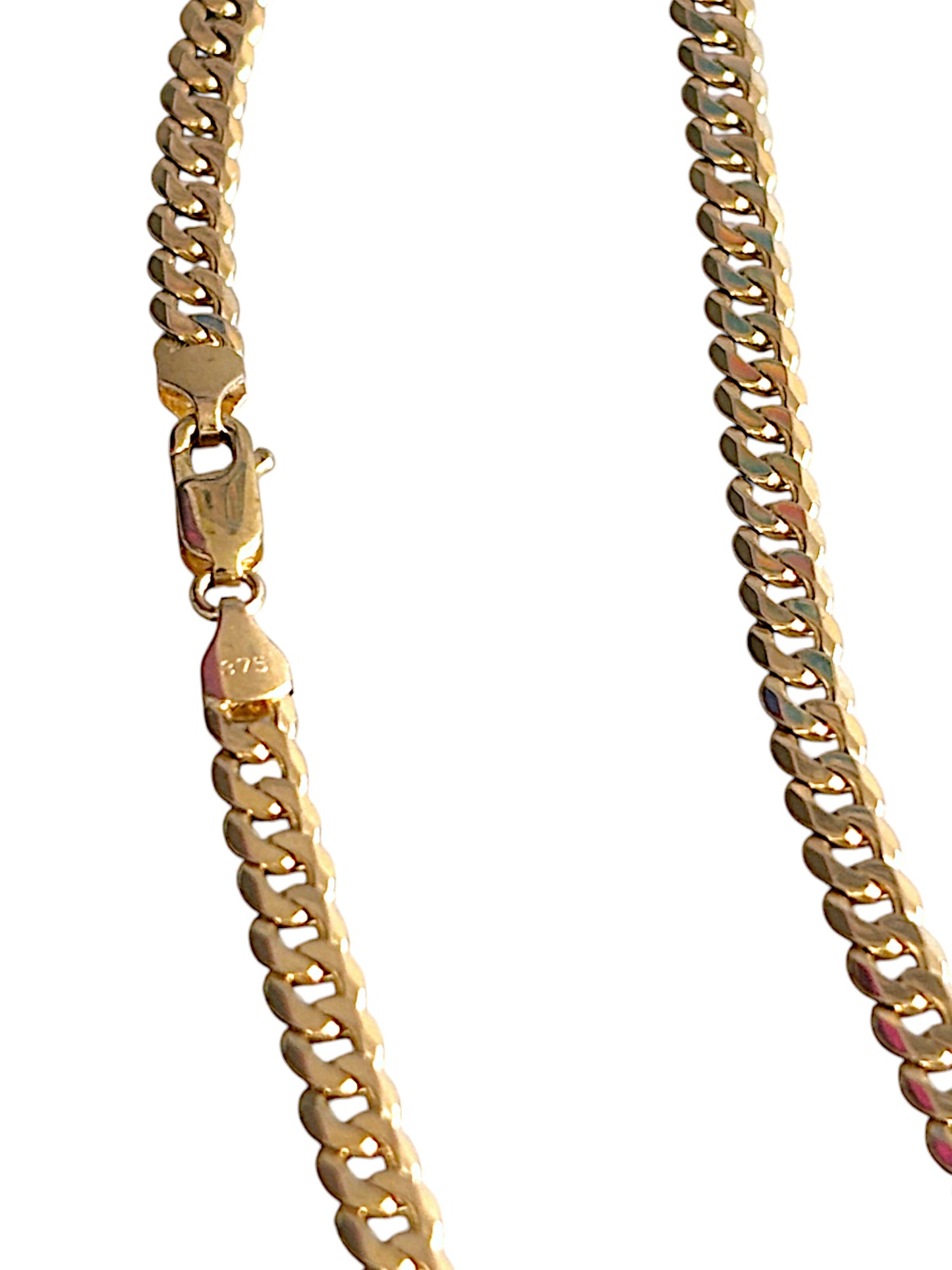 9ct Gold Curb Link Chain 70cm long, Valuation $4,970. R # 258