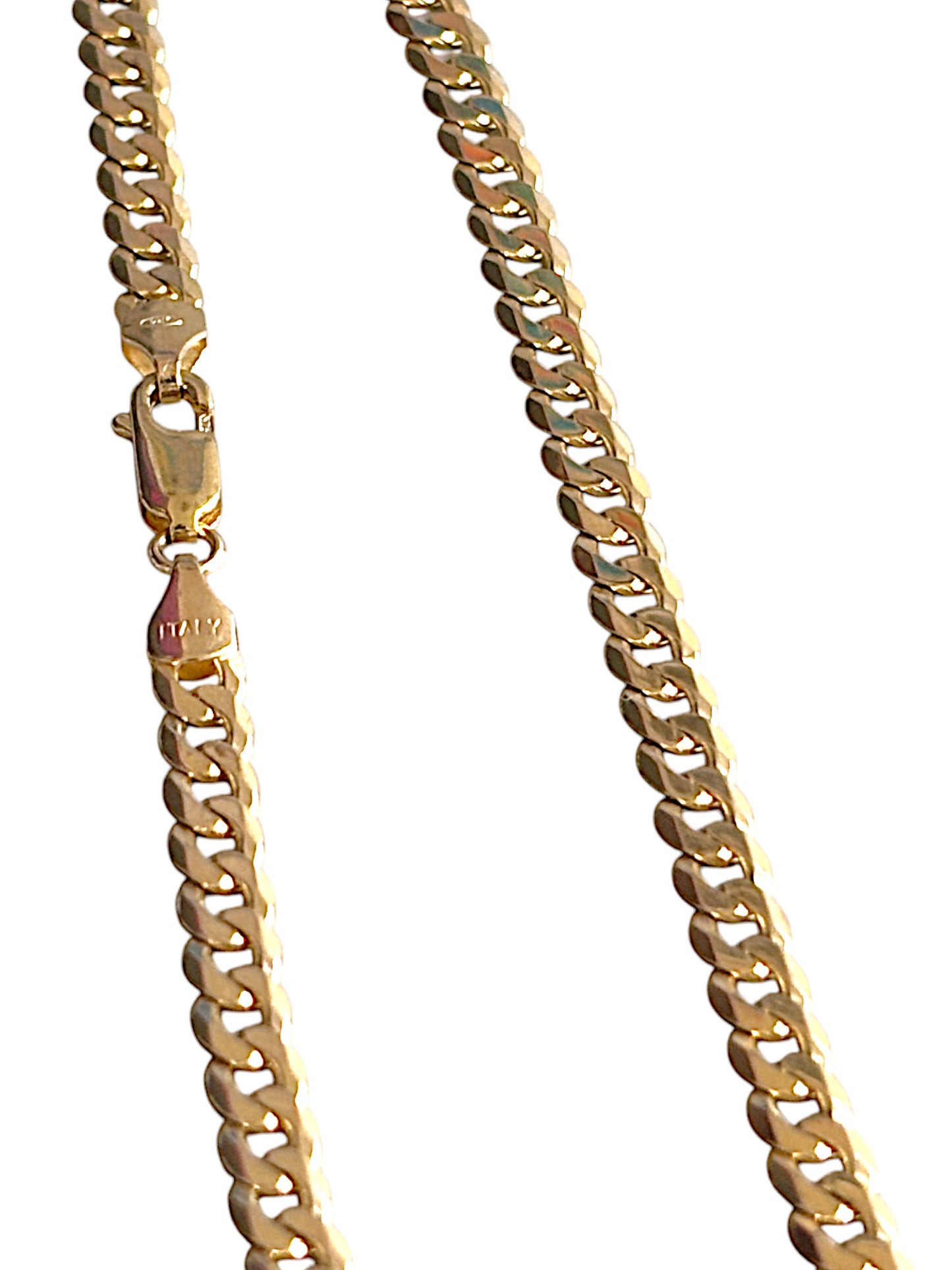 9ct Gold Curb Link Chain 70cm long, Valuation $4,970. R # 258