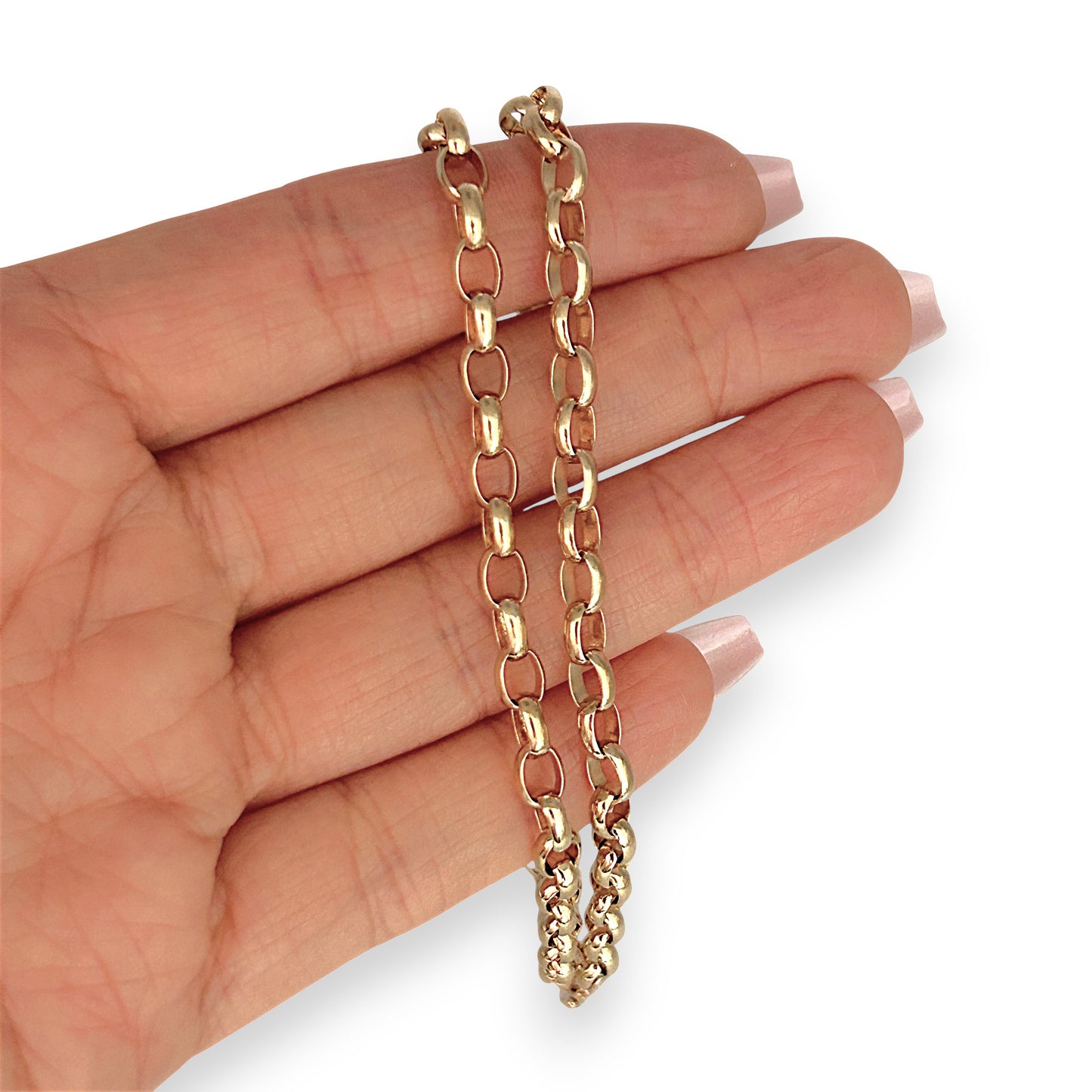 GOLD DEAL | FLASH SALE 9ct Gold Refurbished Belcher Oval Chain 45cm