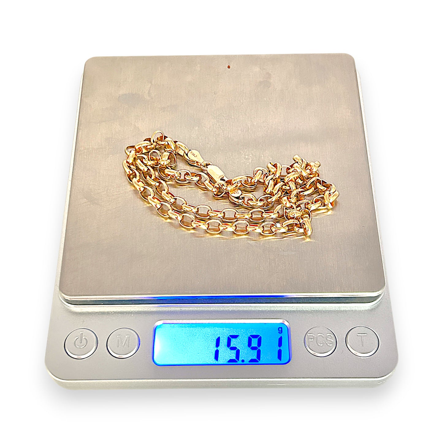 GOLD DEAL | FLASH SALE 9ct Gold Refurbished Belcher Oval Chain 45cm