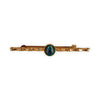 GOLD DEAL | 9kt Gold Vintage Bamboo Twilight-Black Opal Brooch