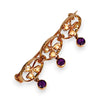 GOLD DEAL | 9kt Gold Vintage Amethyst Waltz Brooch