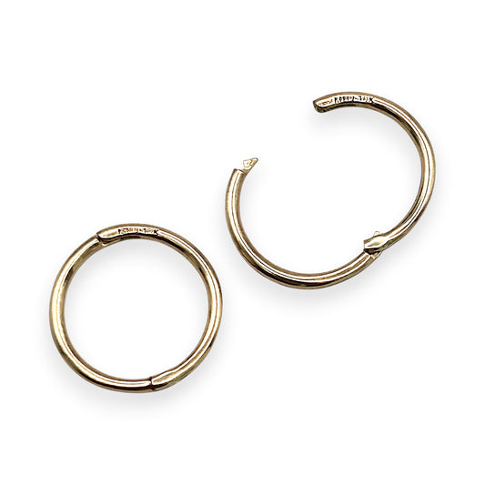 10ct Gold Earrings |NZGD| Michael Hill Everyday 11.9mm Huggies