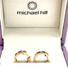 10ct Gold Earrings |NZGD| Michael Hill Ruby‑Diamond Reversible Huggies