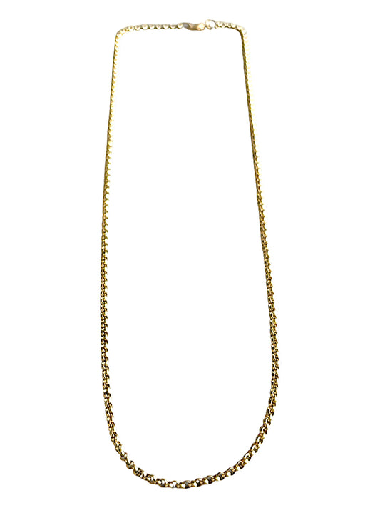 9ct Gold Round Link Solid Chain 46cm long. R # 263