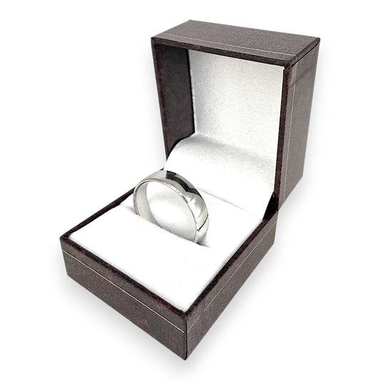 NZGD | 10ct White Gold Minimalist Pureline Band Ring Size Z