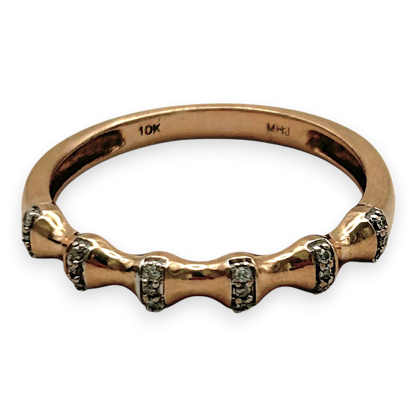 NZGD | 10ct Rose Gold MICHAEL HILL Rosewave Diamond Band Size O