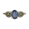 NZGD | 10ct Gold Frosted Indigo Elegance Ring Size N