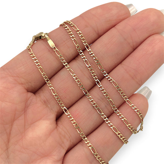 NZGD | 14ct Gold Minimalist Everyday Figaro Chain 45cm