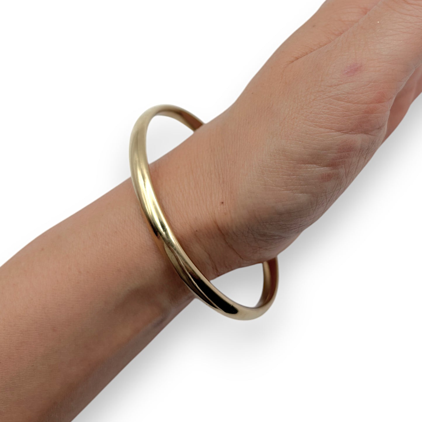 9ct Gold Bangle Inner Diameter 6.35cm, Valuation $2,200. R # 269
