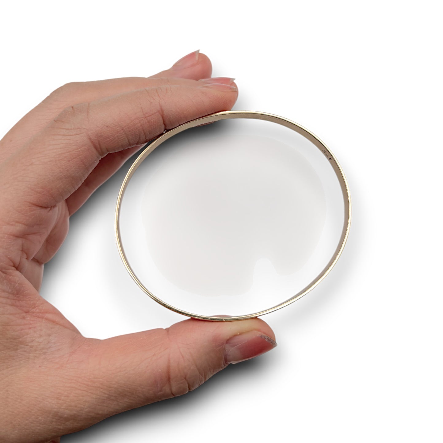 GOLD DEAL | 9ct Gold 5.8mm Bangle 5.65cm - 6.42cm Solid Oval