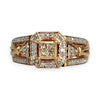 GOLD DEAL | 9ct Gold Square H Princess Cut Diamond Ring Valuation $2,800 Size N1/2