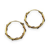 NZGD | 18ct Gold Vinelight Artisan Sleeper Earrings 19.2mm