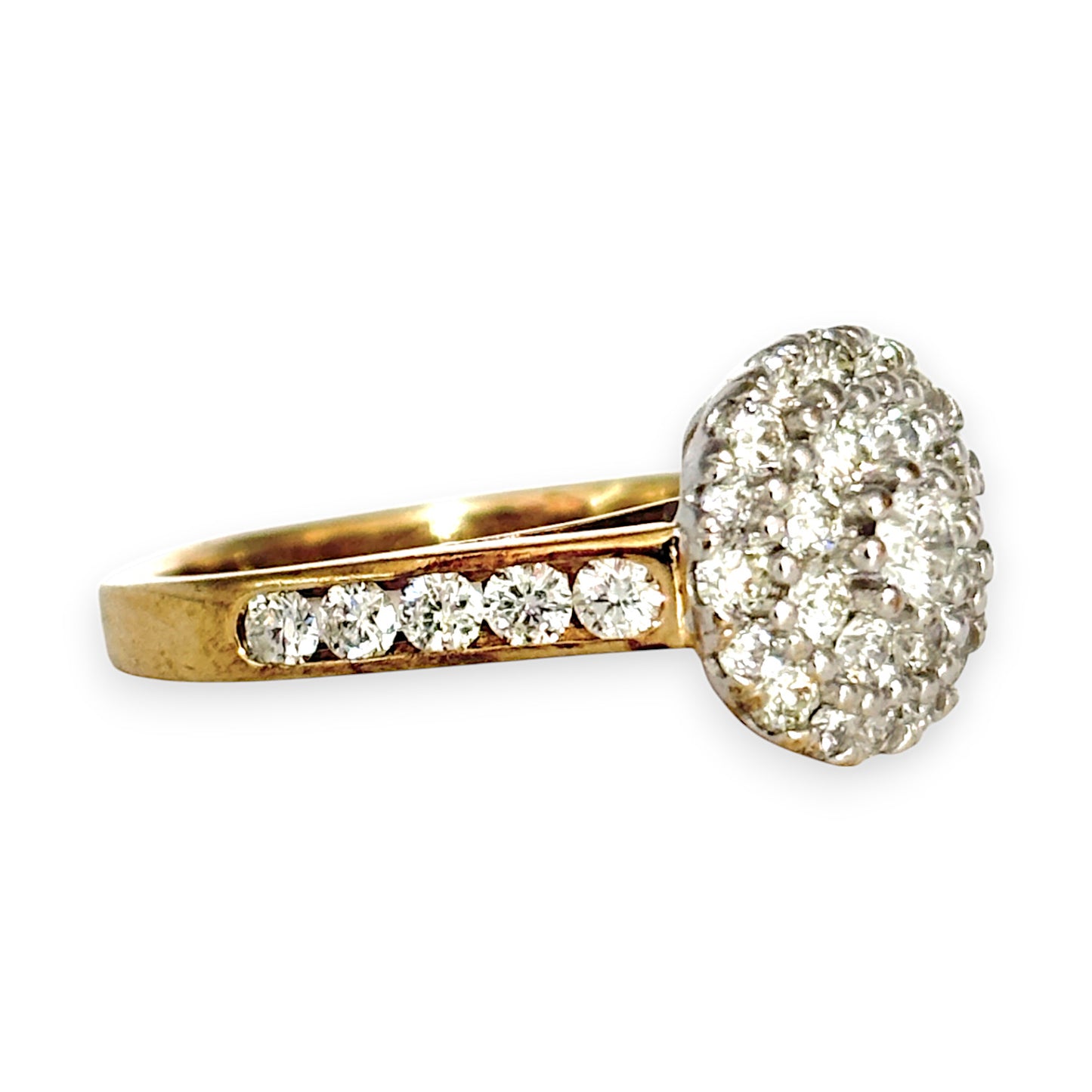 GOLD DEAL | 9ct Gold Diamond 1.06ct Ring Size K Valuation $4,650