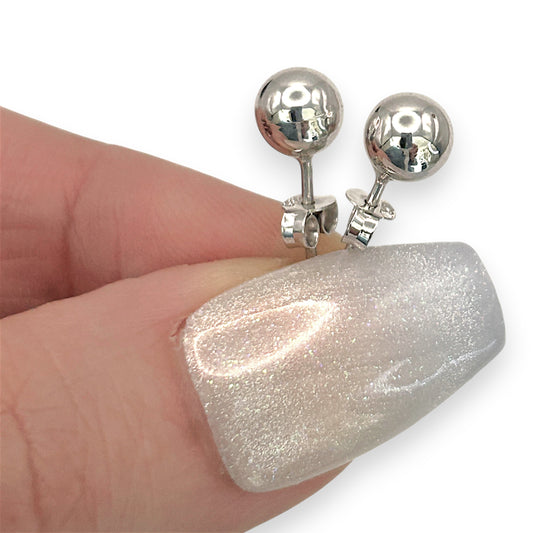 NZGD | 18ct White Gold Ball Stud Earrings 5.9mm